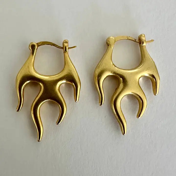 Golden Flame Earrings