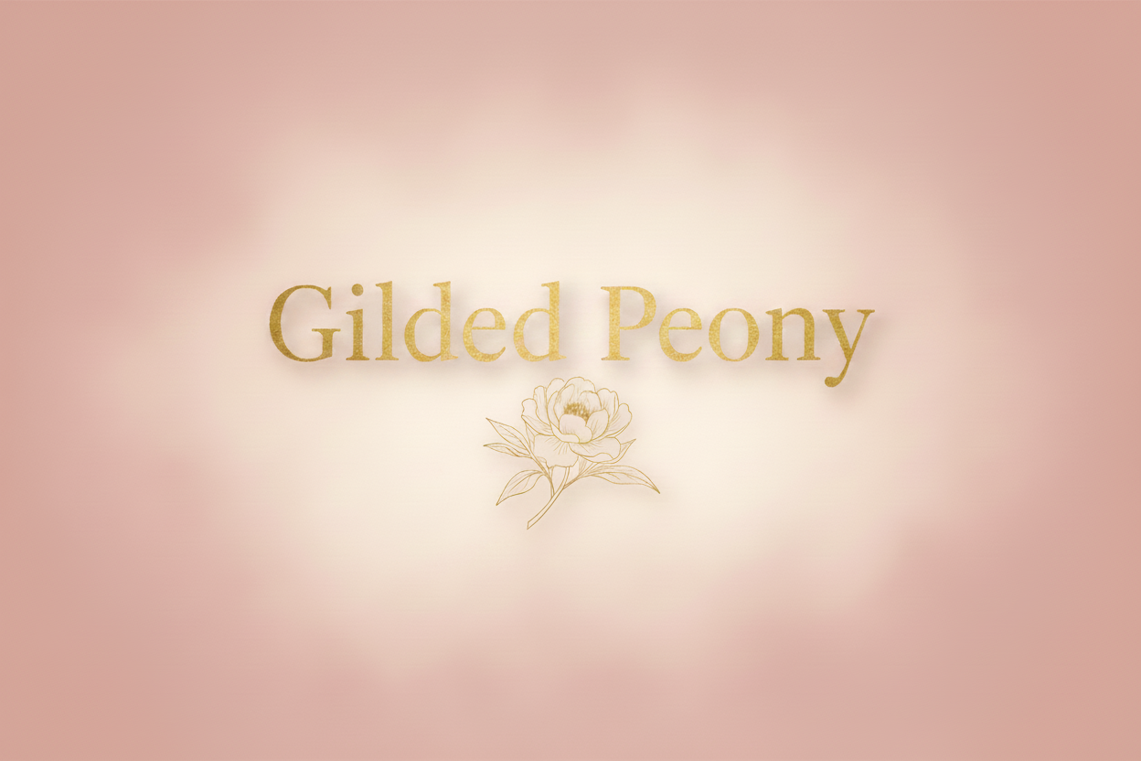 Gilded Peony No White Banner