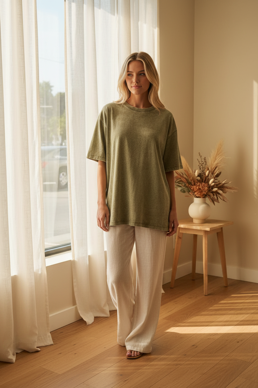 Marie Vintage Wash Oversized T-Shirt
